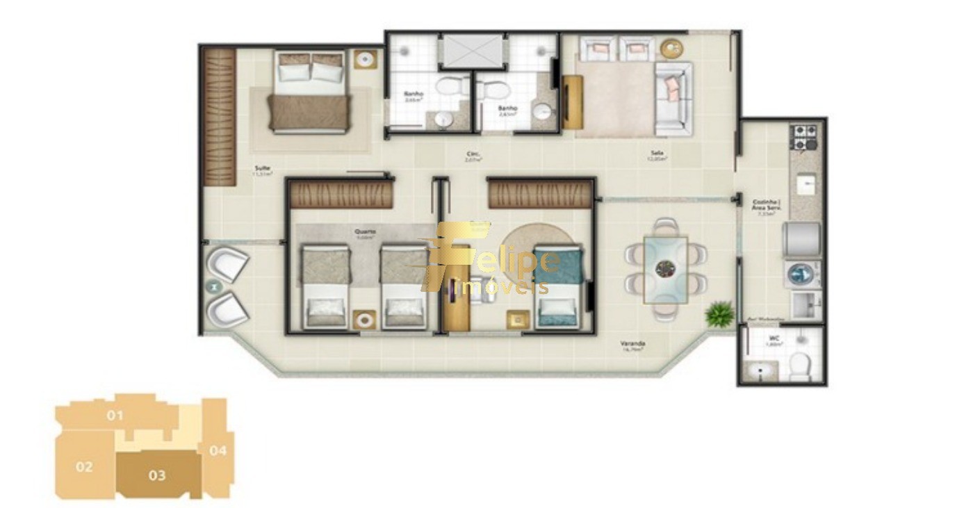 Apartamento, 3 quartos, 82 m² - Foto 5