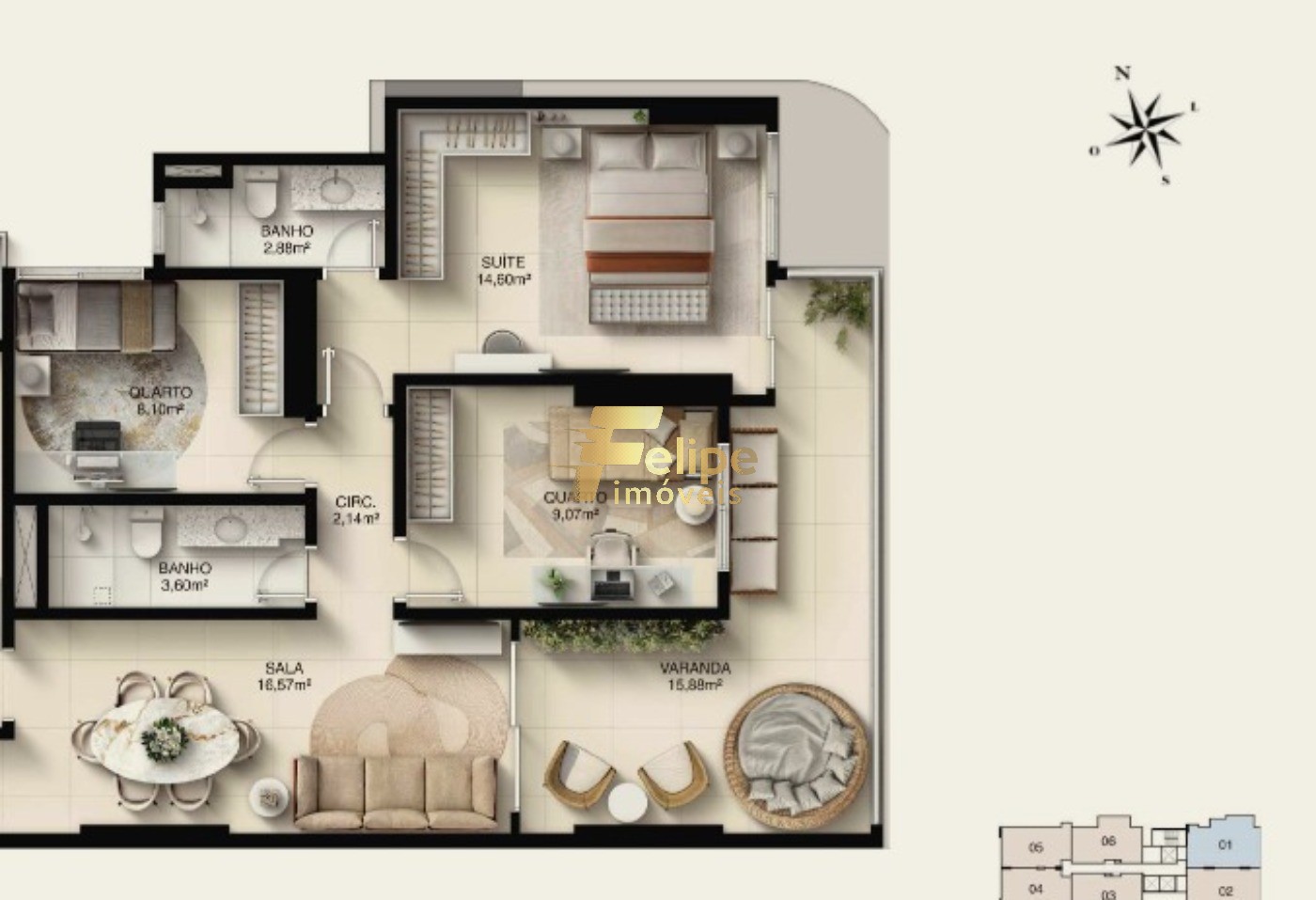 Apartamento, 3 quartos, 75 m² - Foto 28