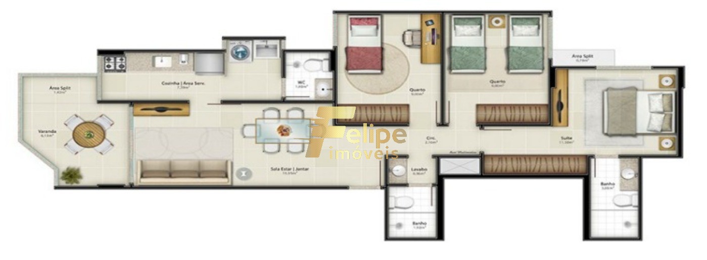 Apartamento, 3 quartos, 82 m² - Foto 7