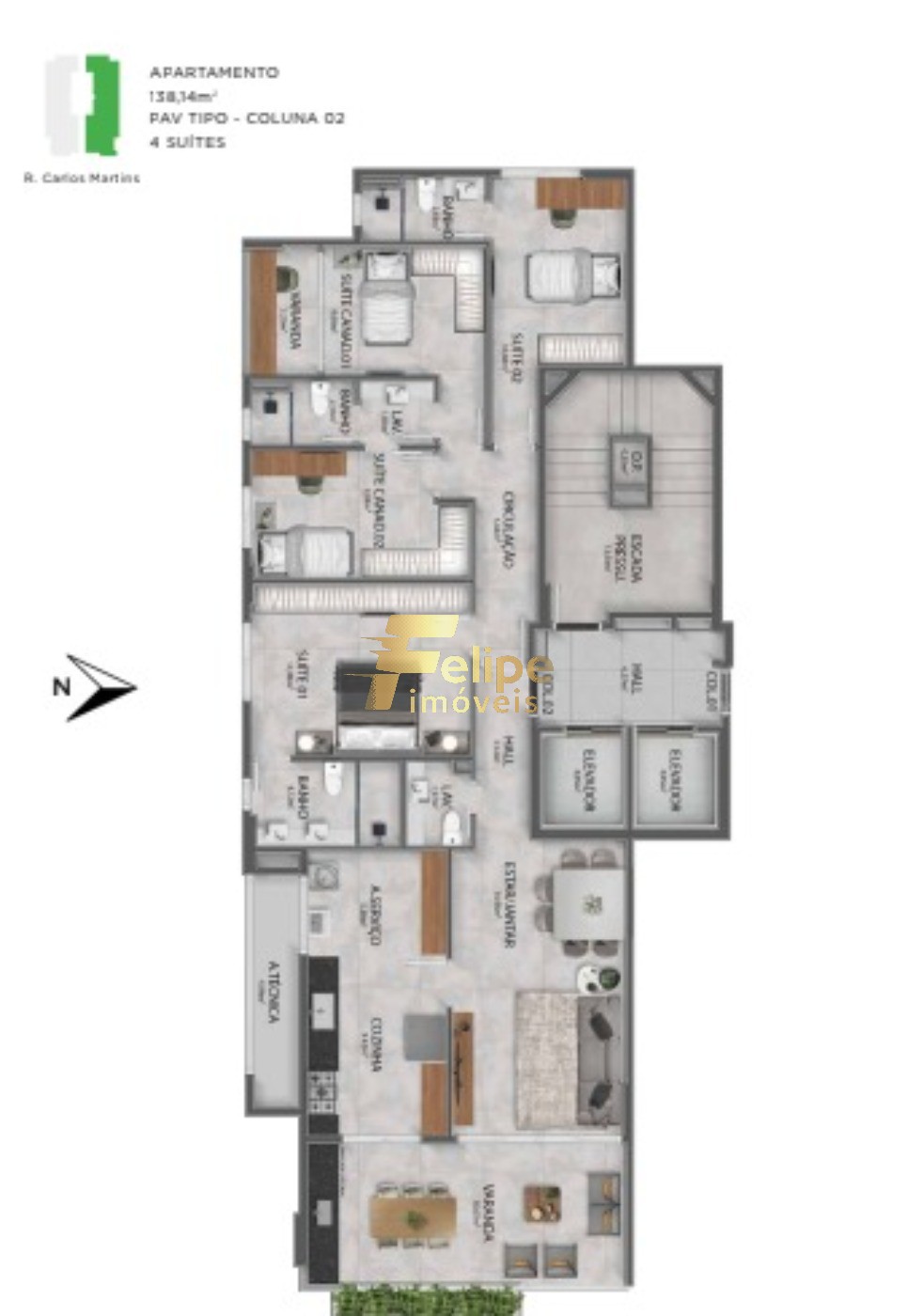 Apartamento, 4 quartos, 138 m² - Foto 4