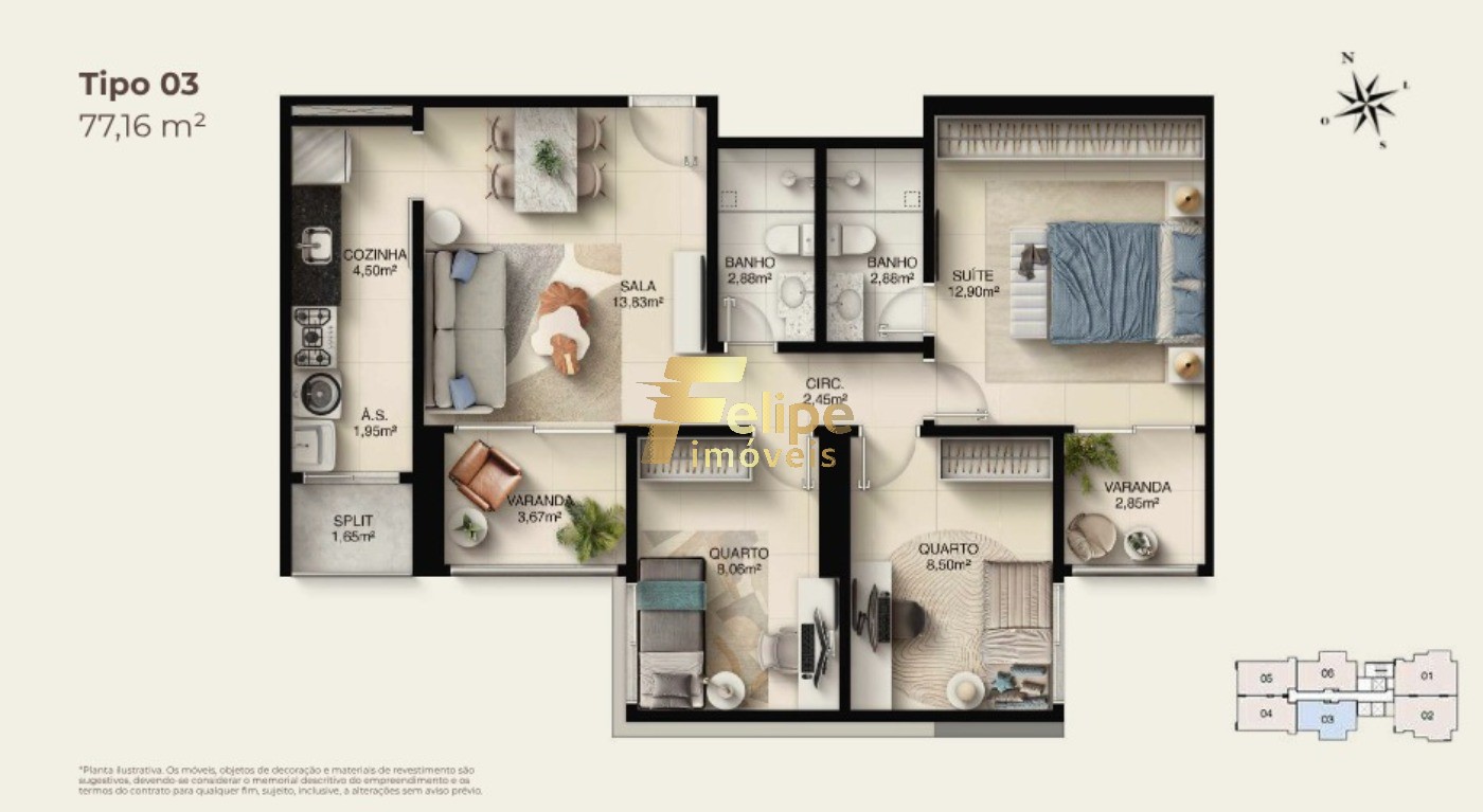 Apartamento, 3 quartos, 75 m² - Foto 24