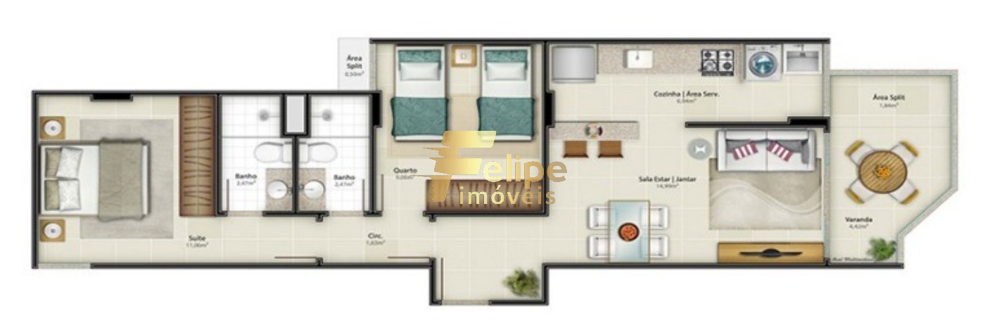 Apartamento, 3 quartos, 82 m² - Foto 4