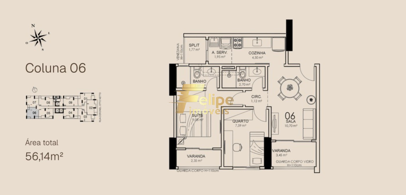 Apartamento, 2 quartos, 56 m² - Foto 21