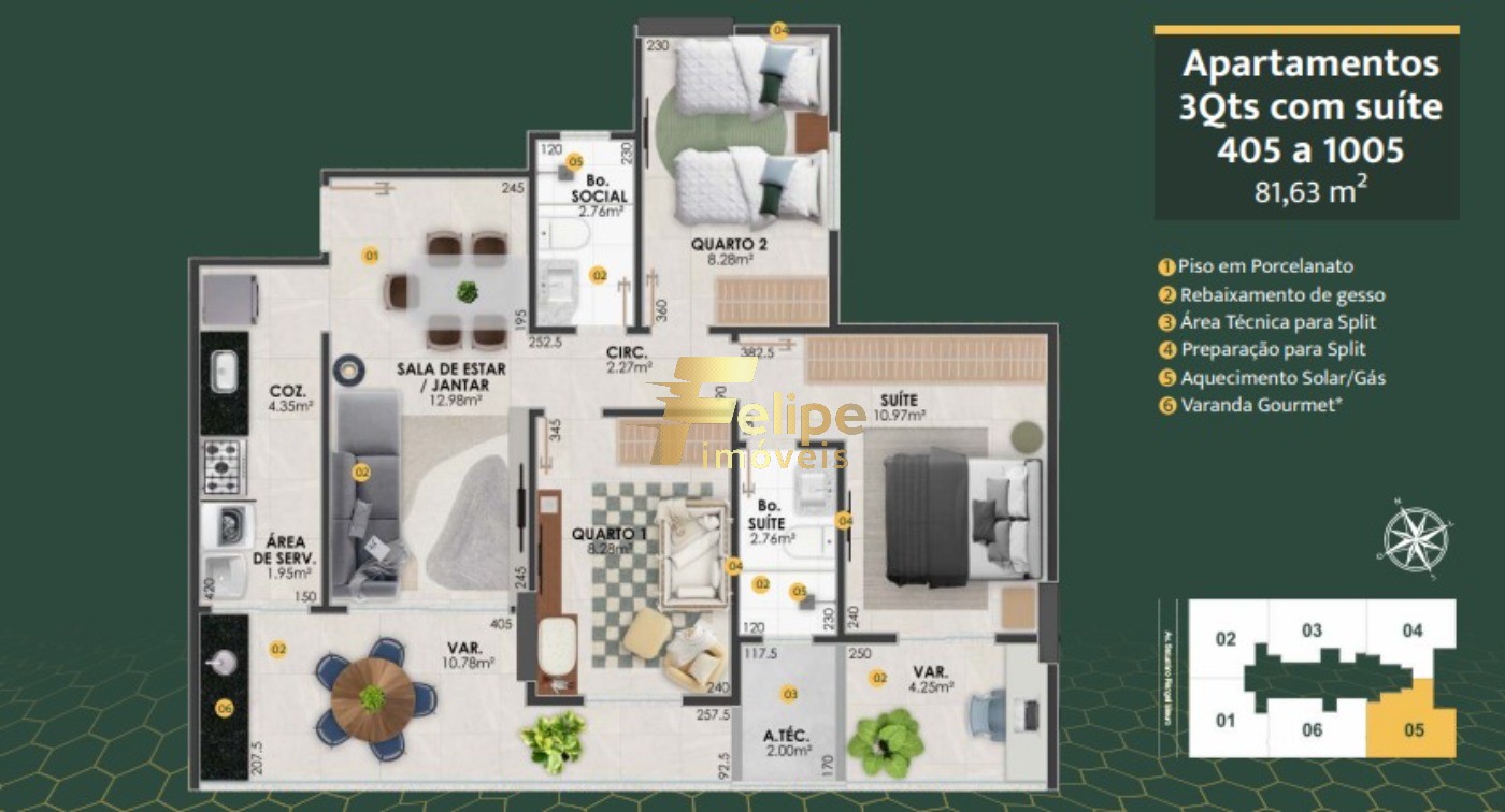 Apartamento, 3 quartos, 81 m² - Foto 3