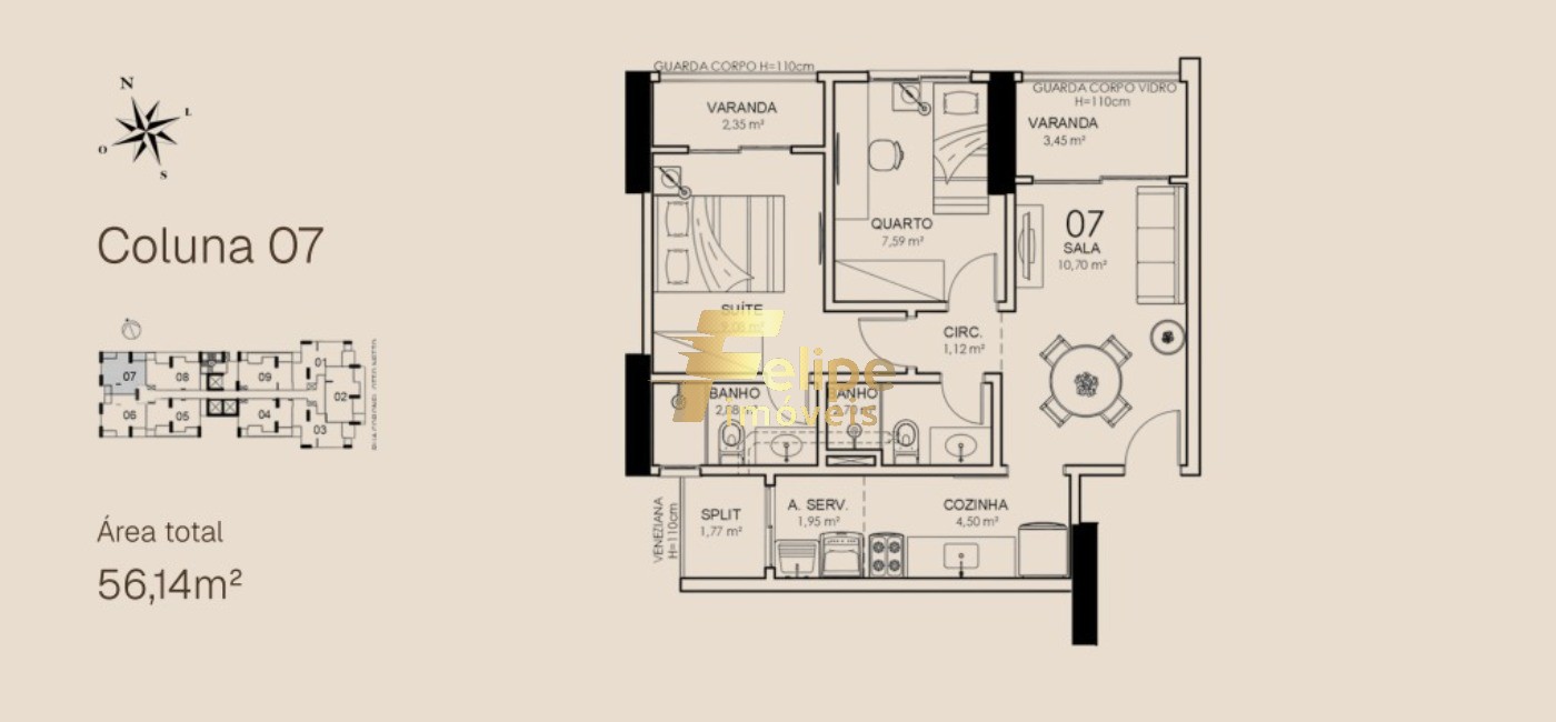 Apartamento, 2 quartos, 56 m² - Foto 20
