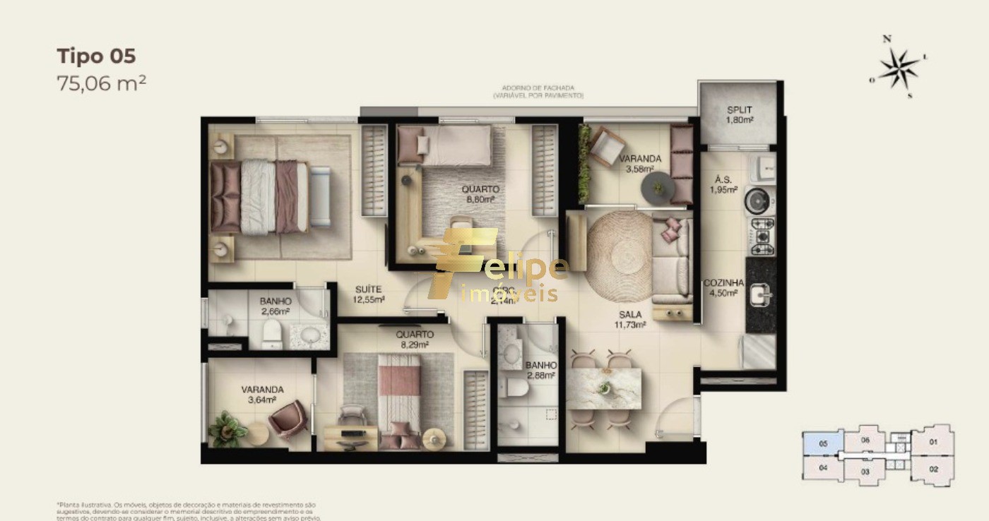 Apartamento, 3 quartos, 75 m² - Foto 22