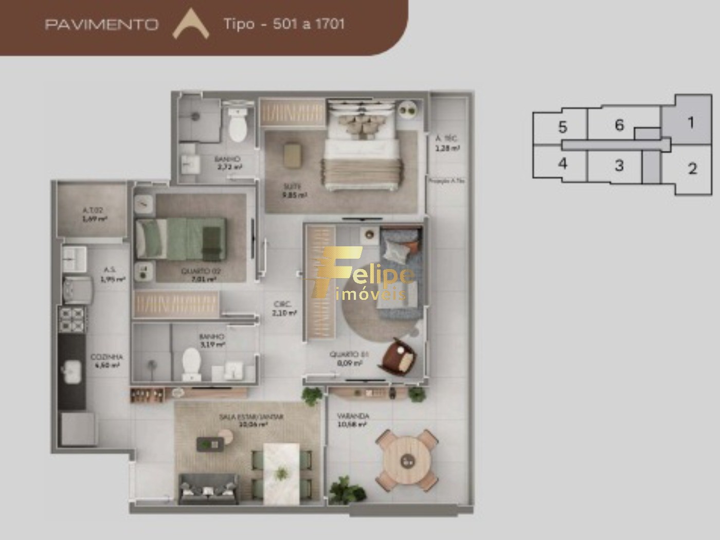 Apartamento, 2 quartos, 54 m² - Foto 16