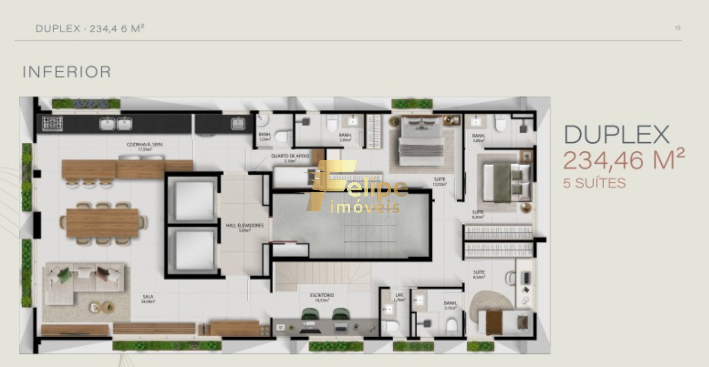Apartamento, 4 quartos, 174 m² - Foto 3