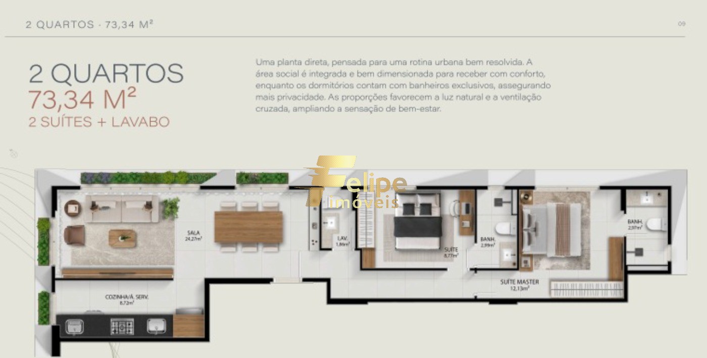 Apartamento, 2 quartos, 73 m² - Foto 8