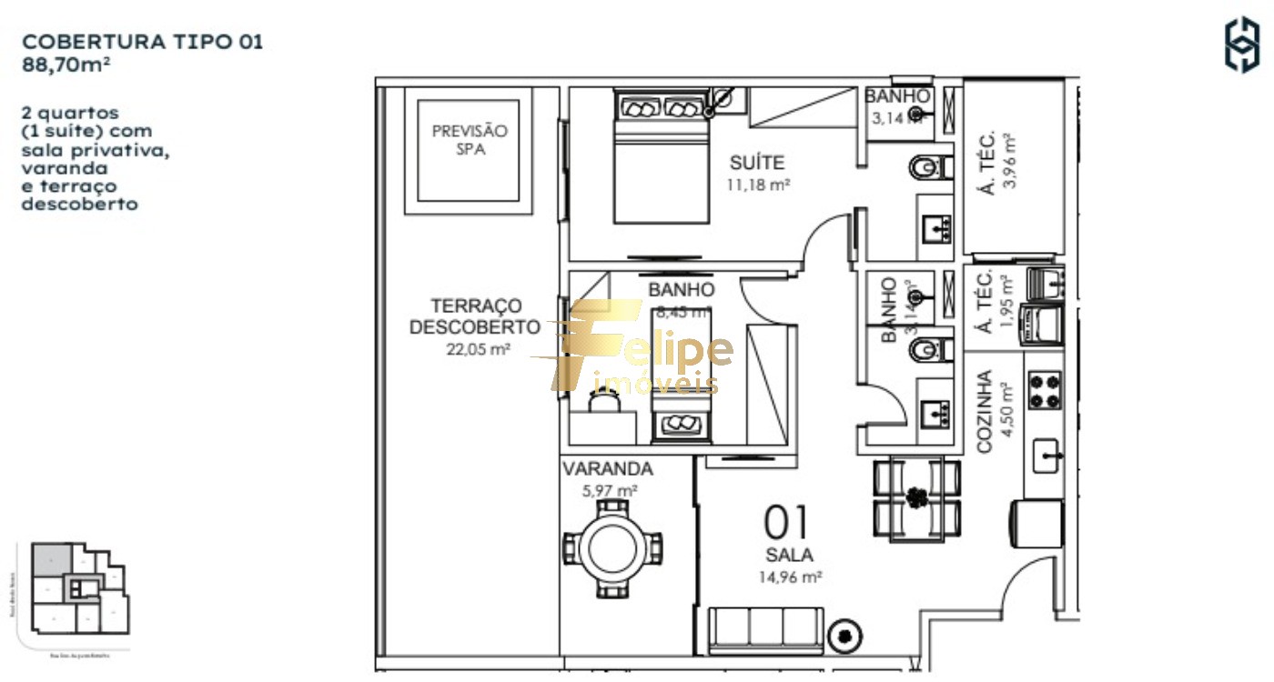 Apartamento, 1 quarto, 42 m² - Foto 7