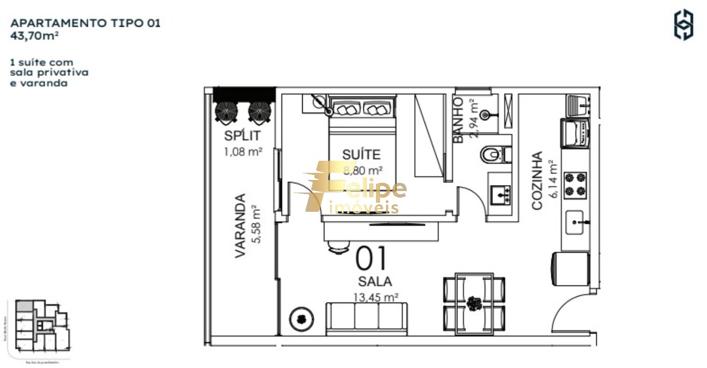 Apartamento, 1 quarto, 42 m² - Foto 26
