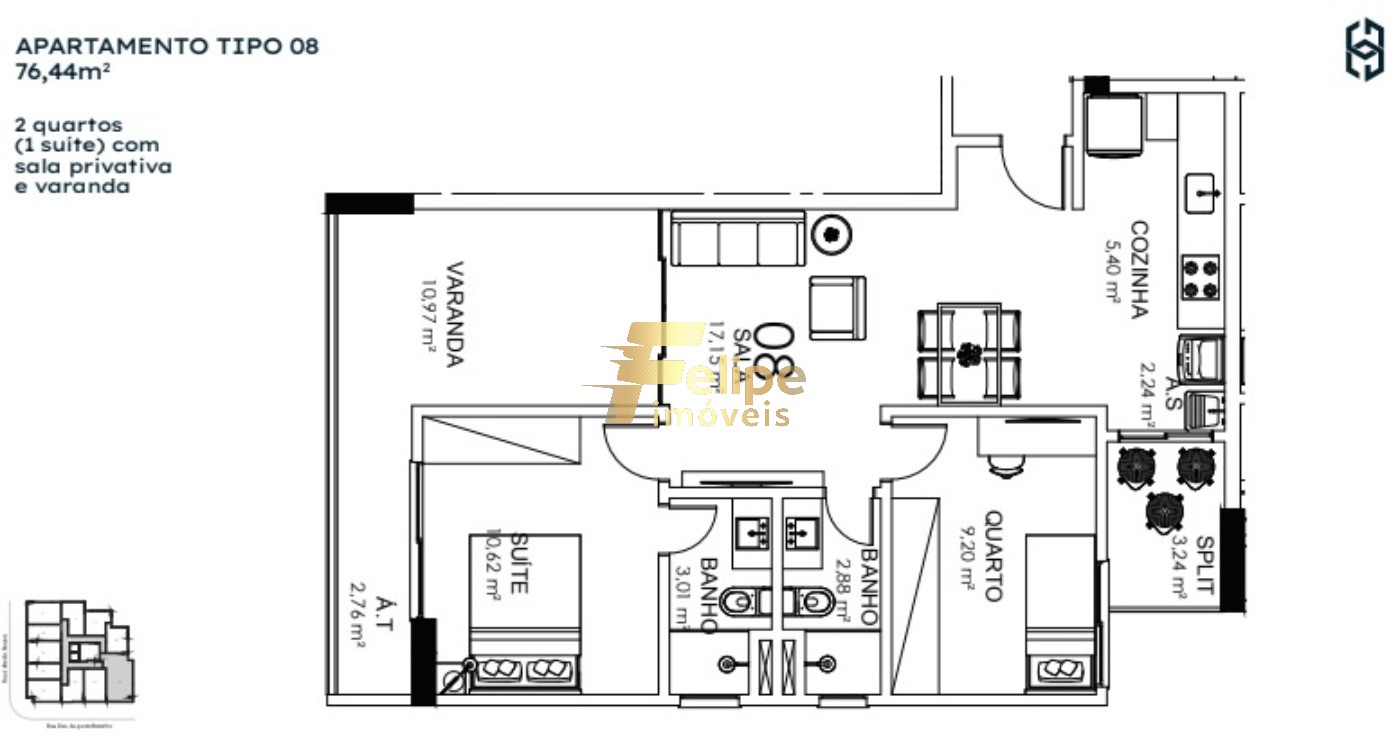 Cobertura, 2 quartos, 85 m² - Foto 19