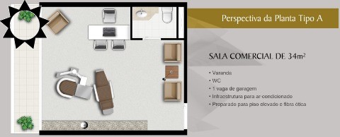 Conjunto Comercial-Sala para alugar, 53m² - Foto 7