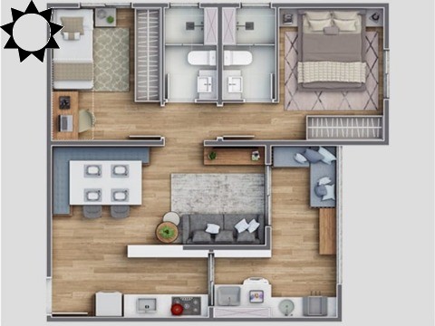 Apartamento à venda com 2 quartos, 55m² - Foto 7