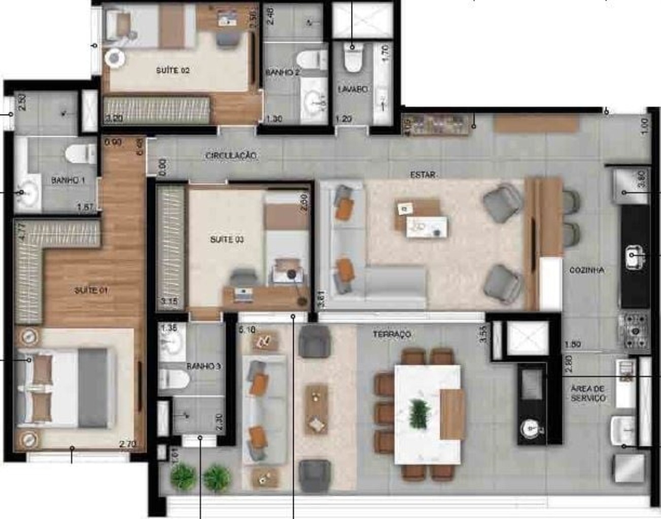 Apartamento à venda com 3 quartos, 120m² - Foto 24