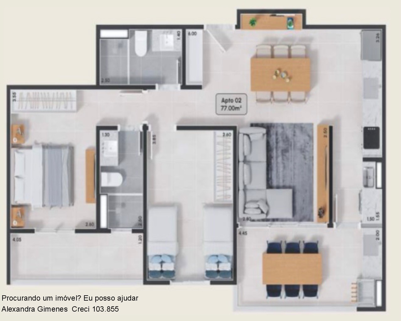 Apartamento à venda com 2 quartos, 77m² - Foto 6