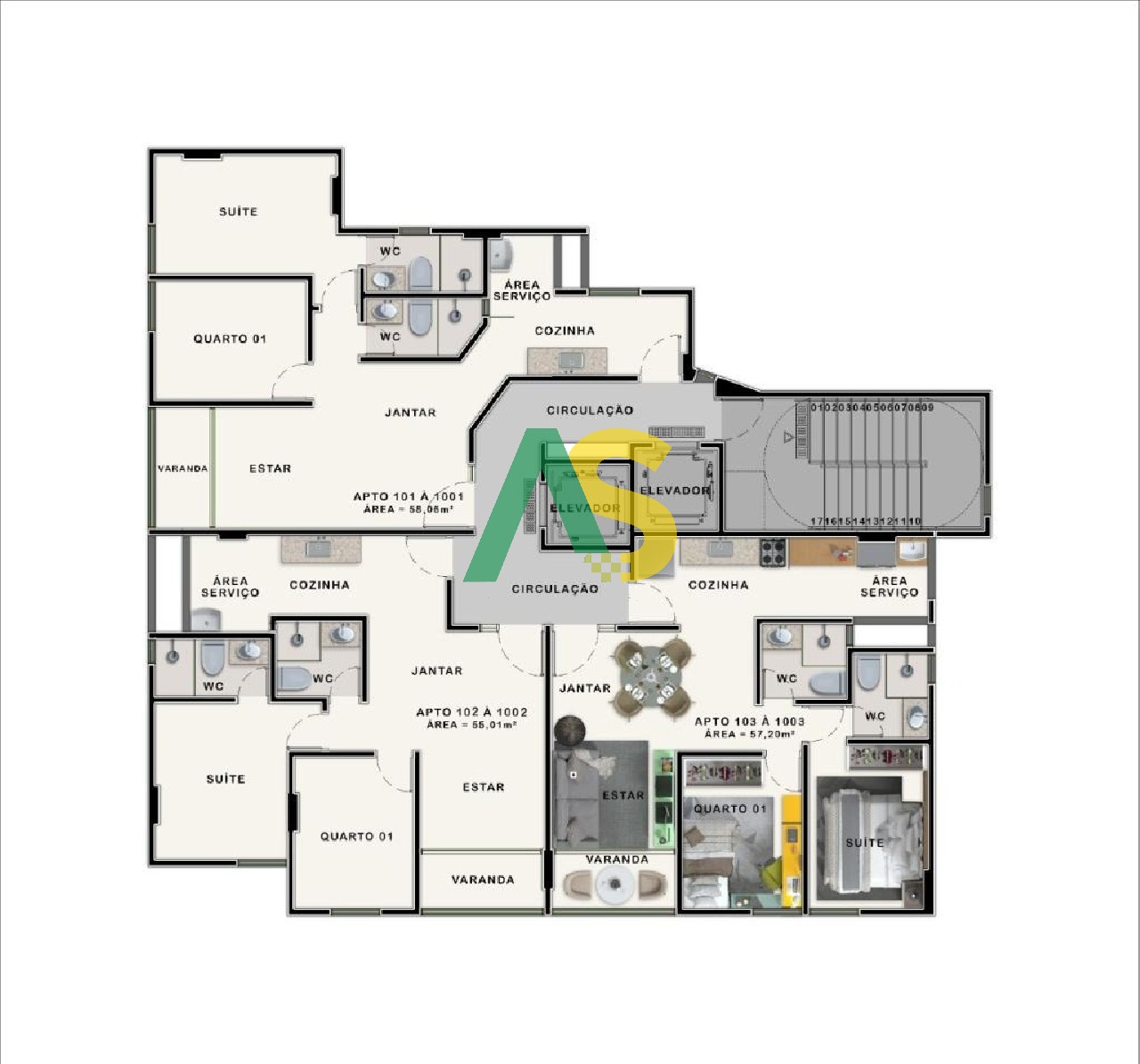 Apartamento à venda com 2 quartos, 57m² - Foto 12