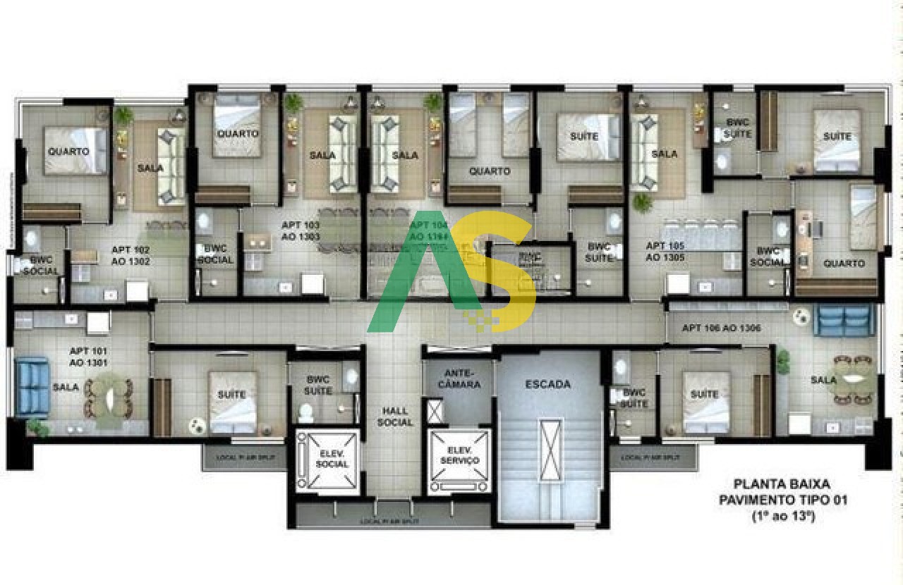 Apartamento à venda com 1 quarto, 32m² - Foto 8