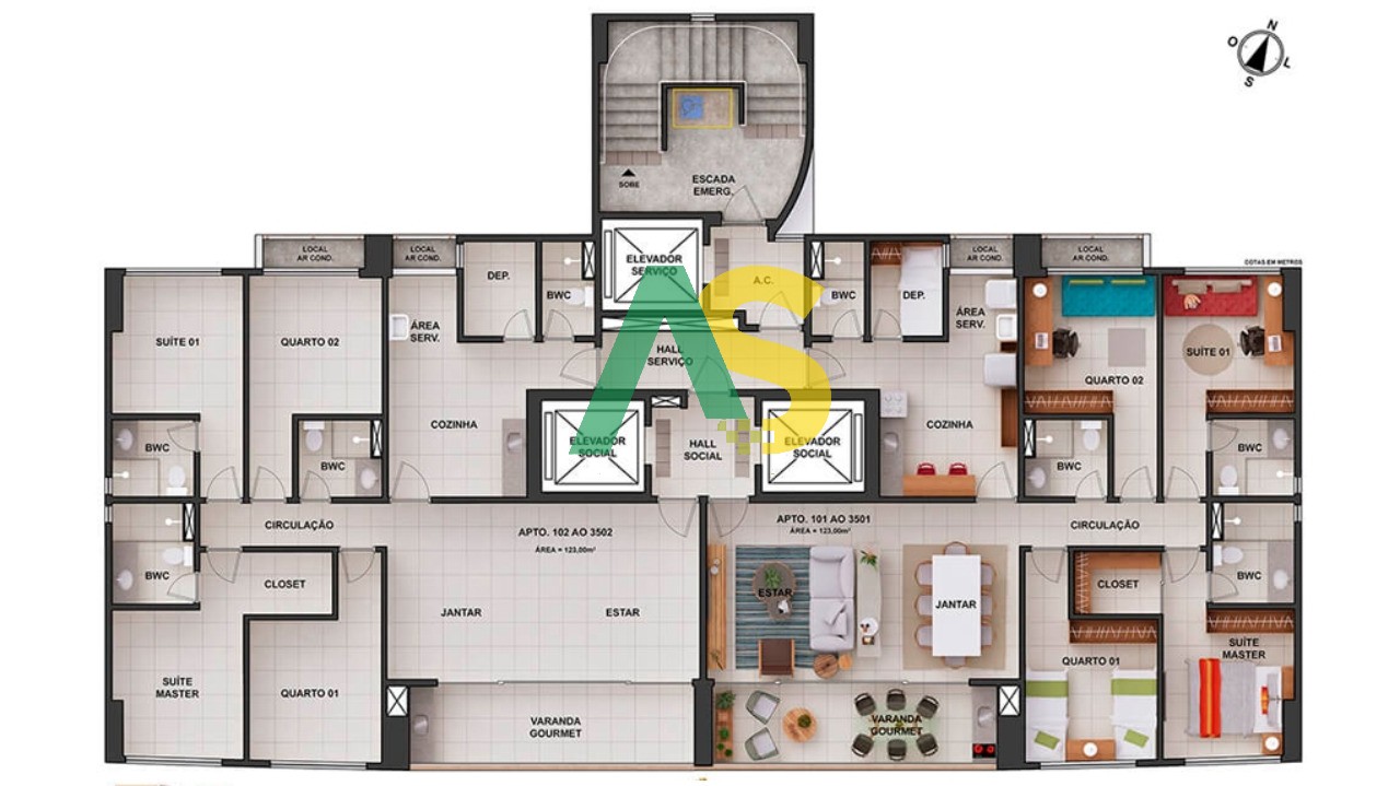 Apartamento à venda com 4 quartos, 123m² - Foto 12