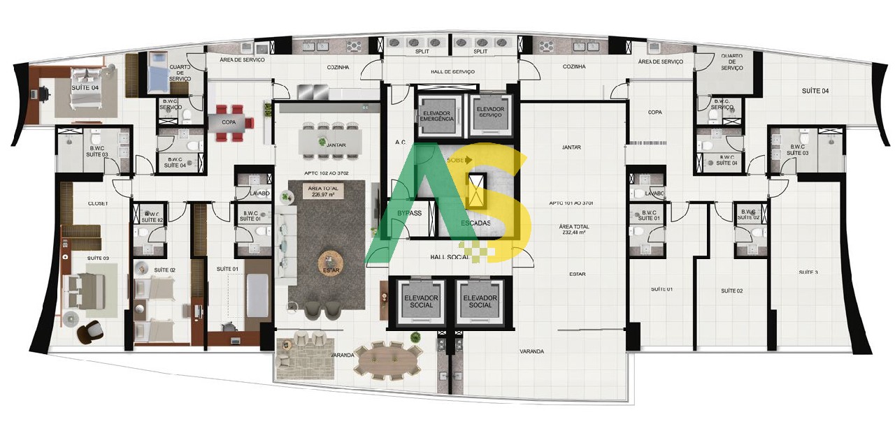 Apartamento à venda com 4 quartos, 226m² - Foto 16