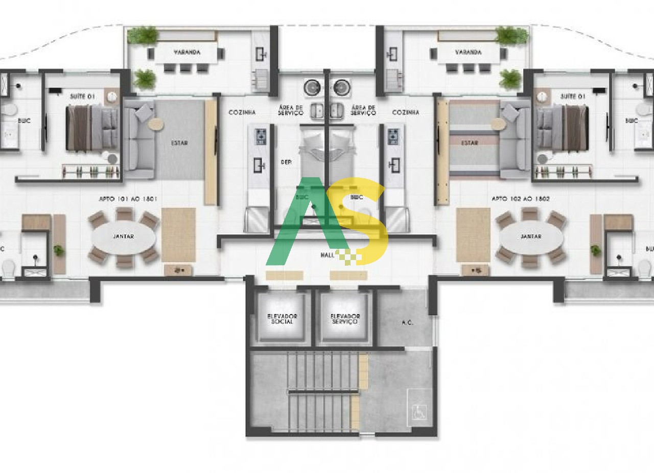 Apartamento à venda com 3 quartos, 105m² - Foto 19