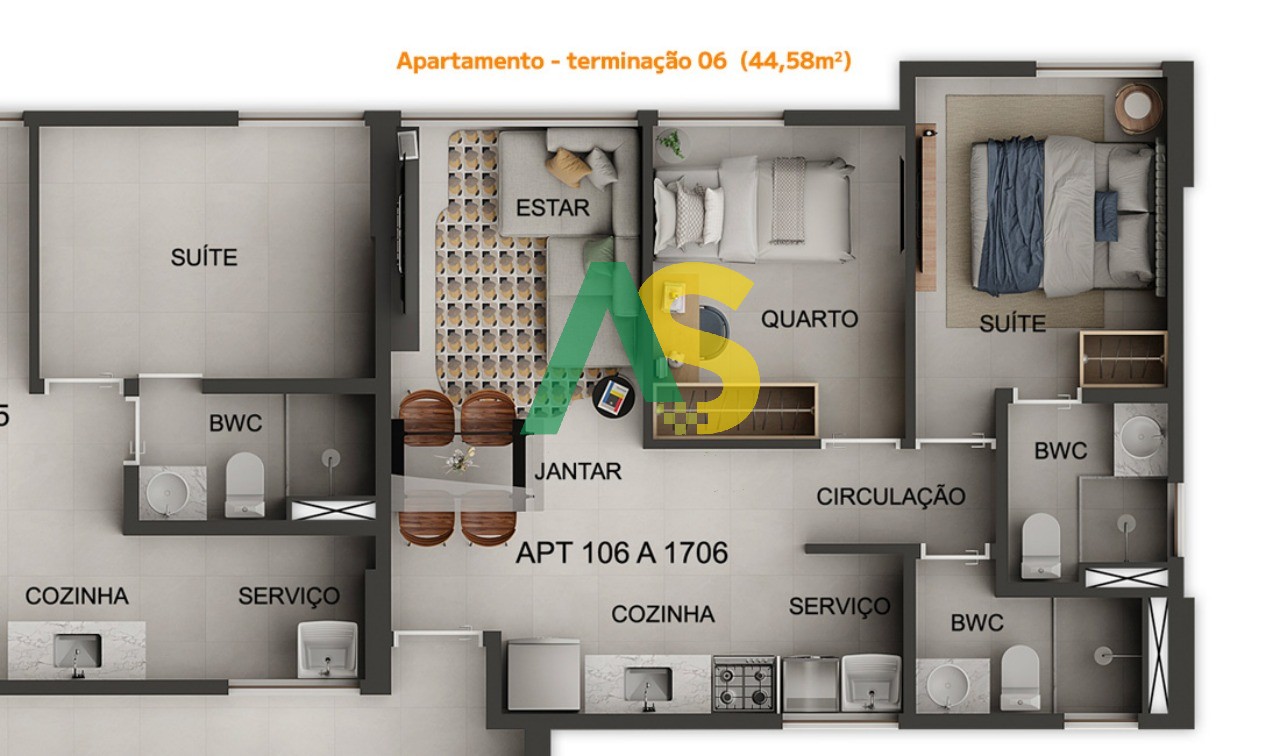 Apartamento à venda com 1 quarto, 32m² - Foto 9