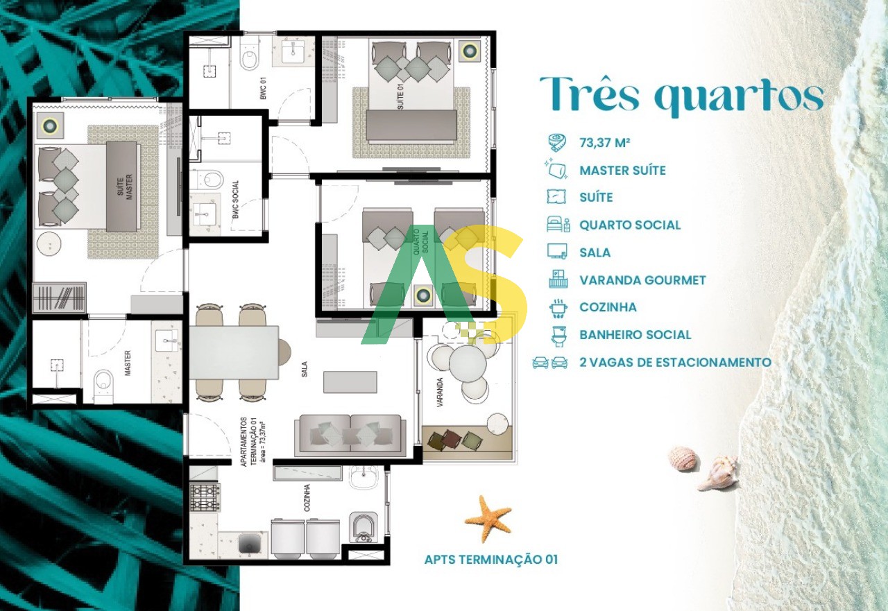 Apartamento à venda com 2 quartos, 56m² - Foto 9