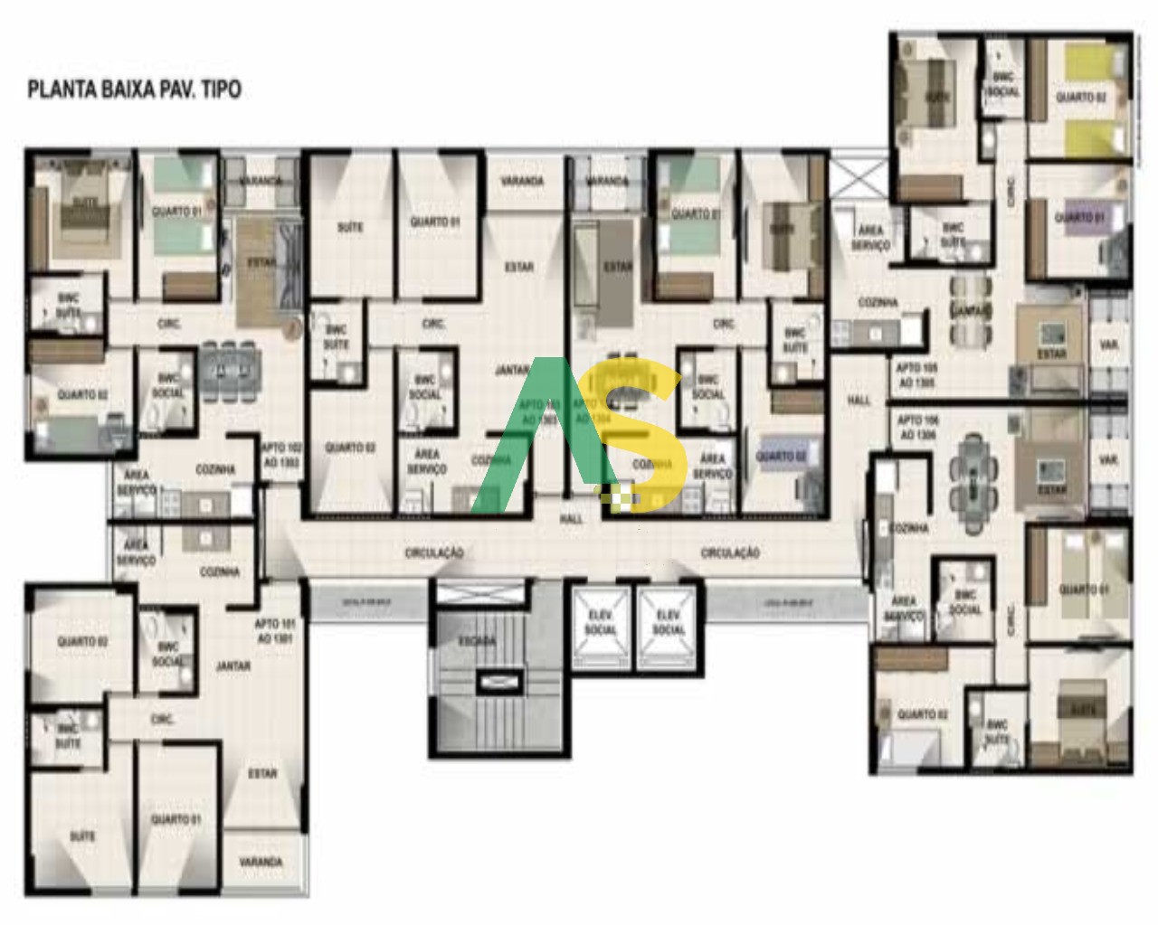 Apartamento à venda com 3 quartos, 63m² - Foto 8