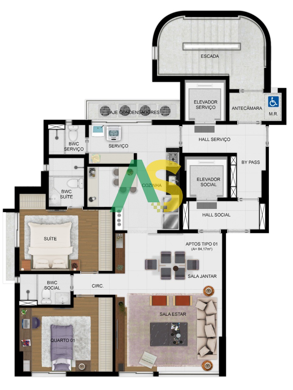 Apartamento à venda com 3 quartos, 84m² - Foto 15