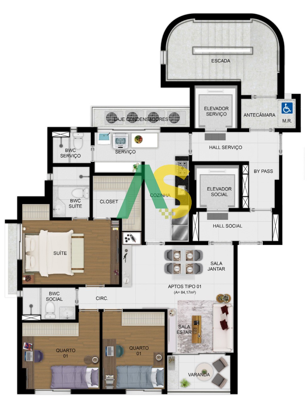 Apartamento à venda com 3 quartos, 84m² - Foto 13