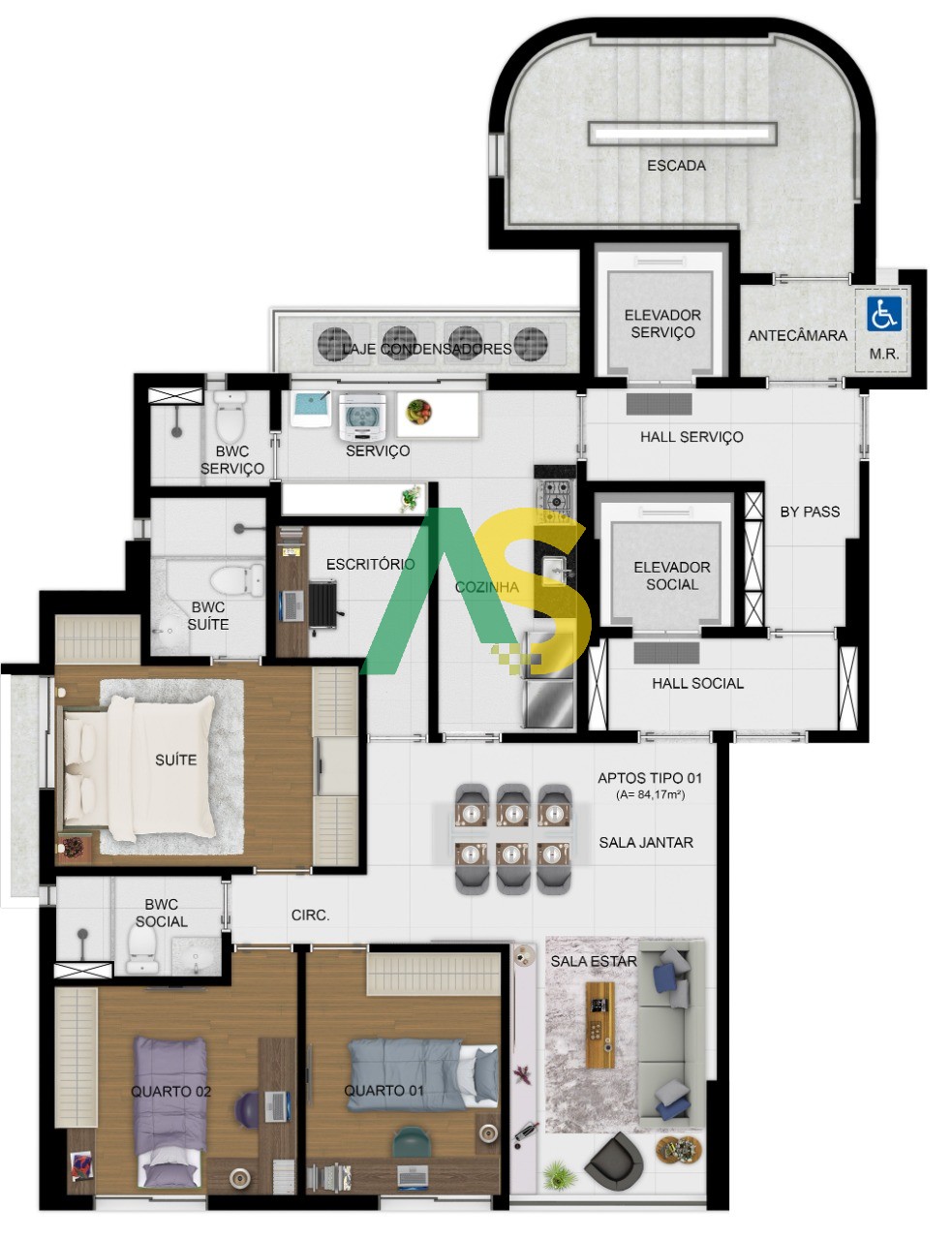 Apartamento à venda com 3 quartos, 84m² - Foto 14