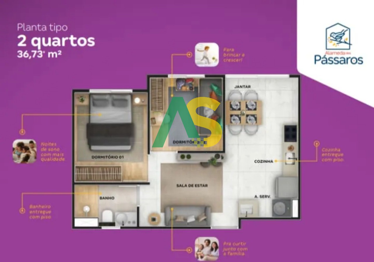 Apartamento à venda com 2 quartos, 37m² - Foto 13