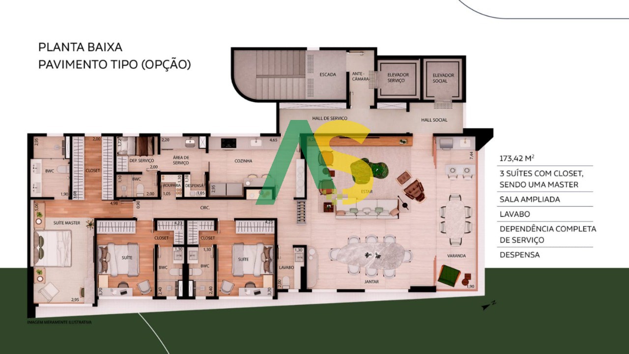 Apartamento à venda com 4 quartos, 173m² - Foto 20