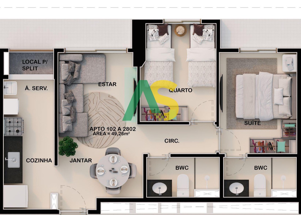 Apartamento à venda com 2 quartos, 49m² - Foto 31