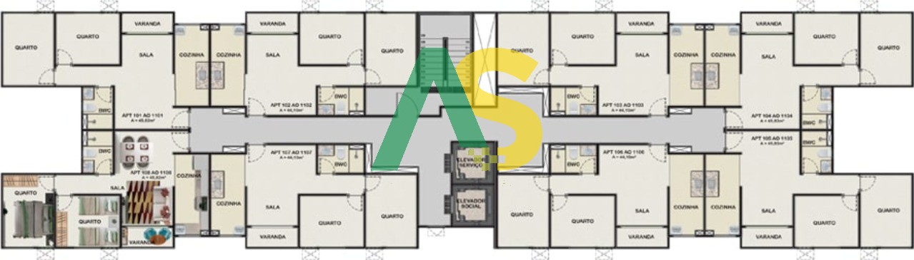 Apartamento, 2 quartos, 45 m² - Foto 11