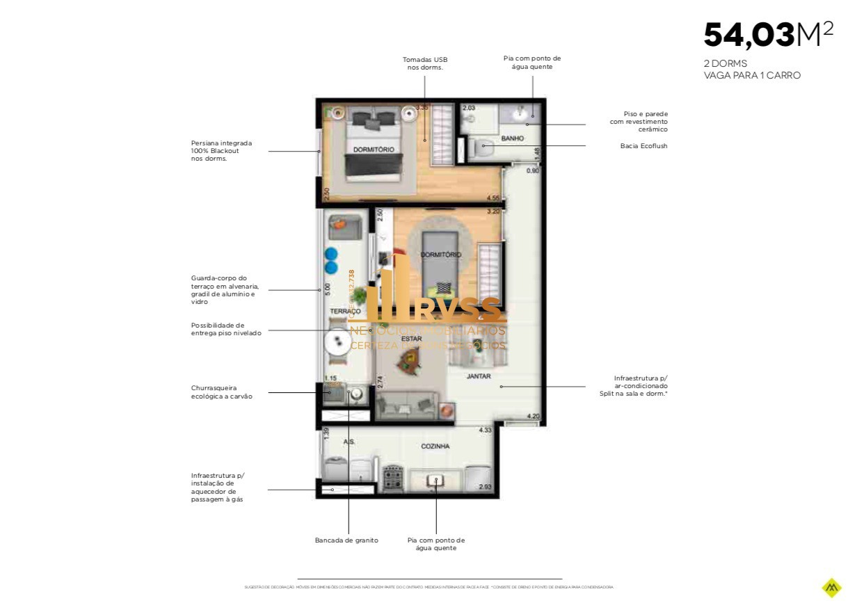 Apartamento à venda com 2 quartos, 54m² - Foto 14