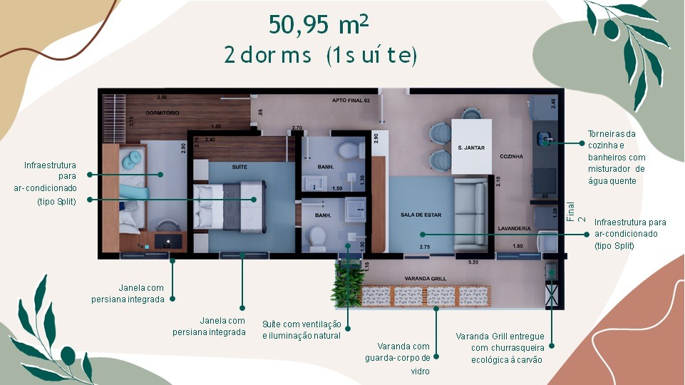 Apartamento à venda com 2 quartos, 122m² - Foto 7