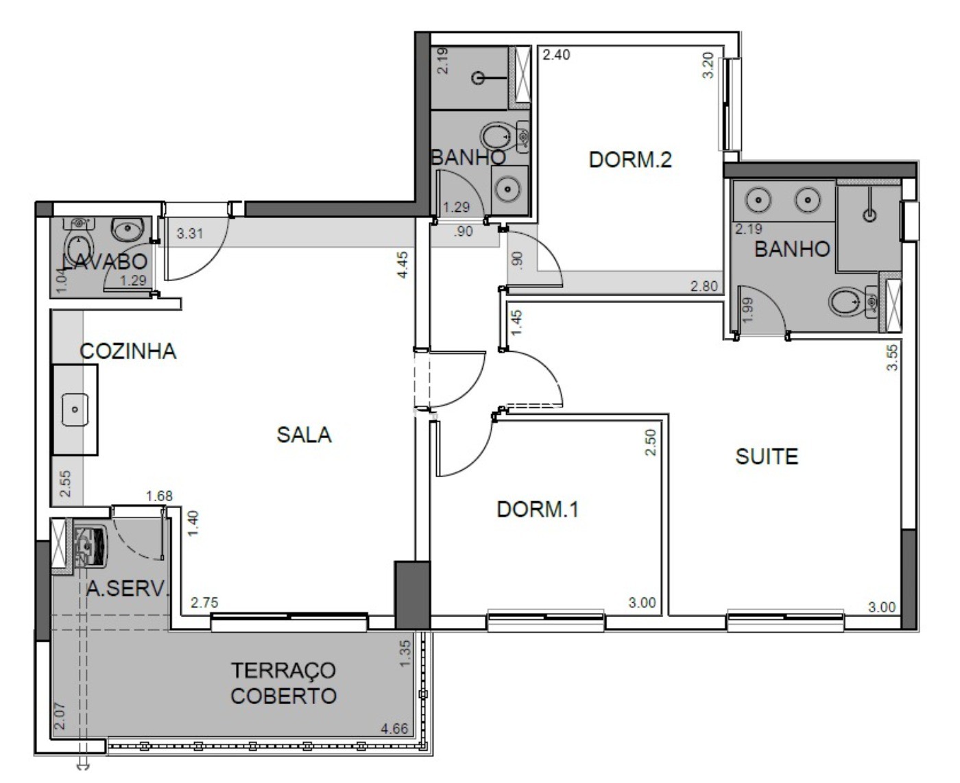 Apartamento à venda com 3 quartos, 81m² - Foto 4