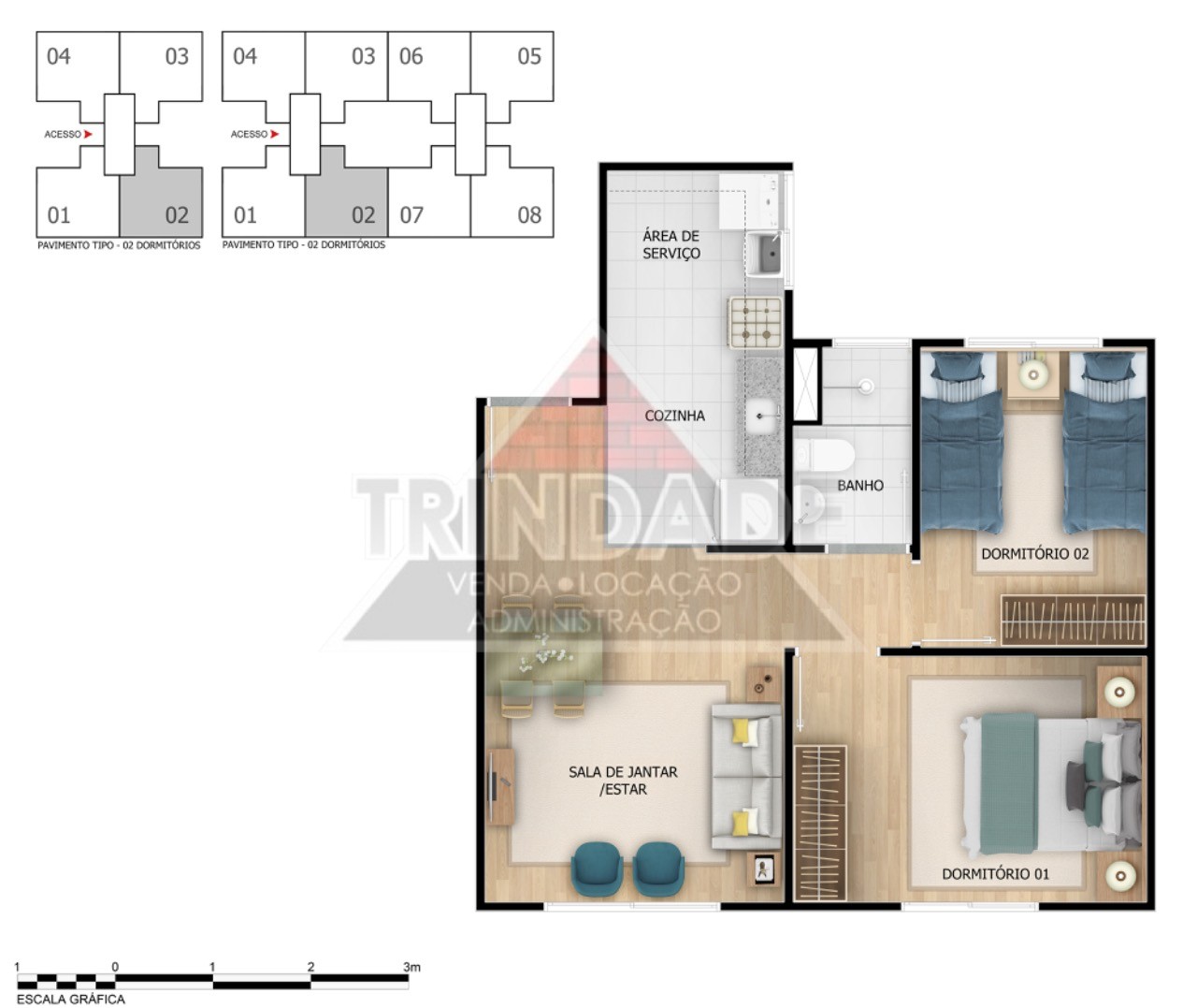 Apartamento à venda com 2 quartos, 43m² - Foto 21