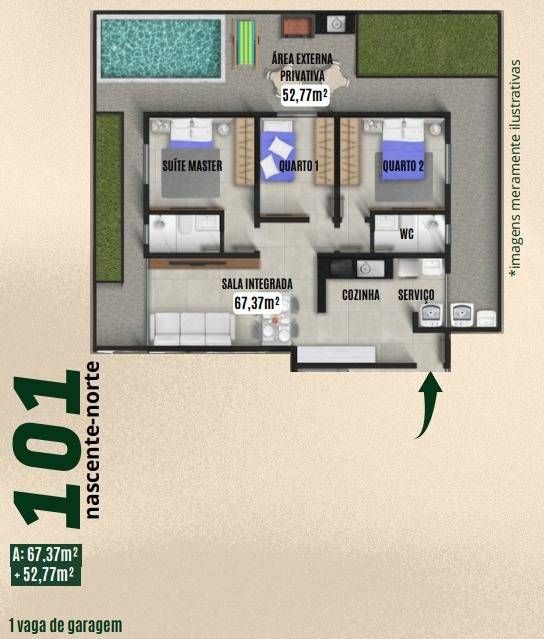 Apartamento, 2 quartos - Foto 2
