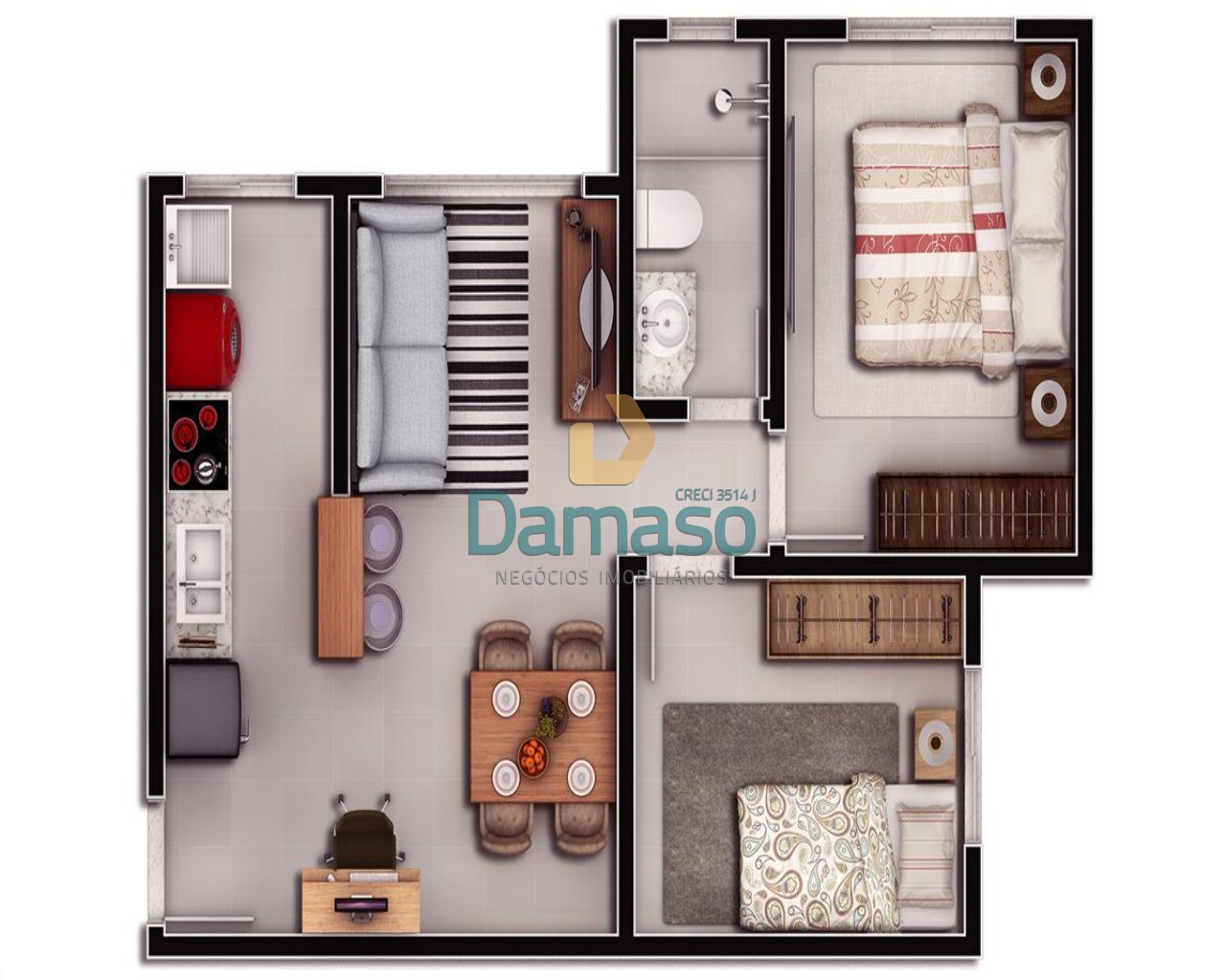 Apartamento à venda com 2 quartos, 46m² - Foto 9