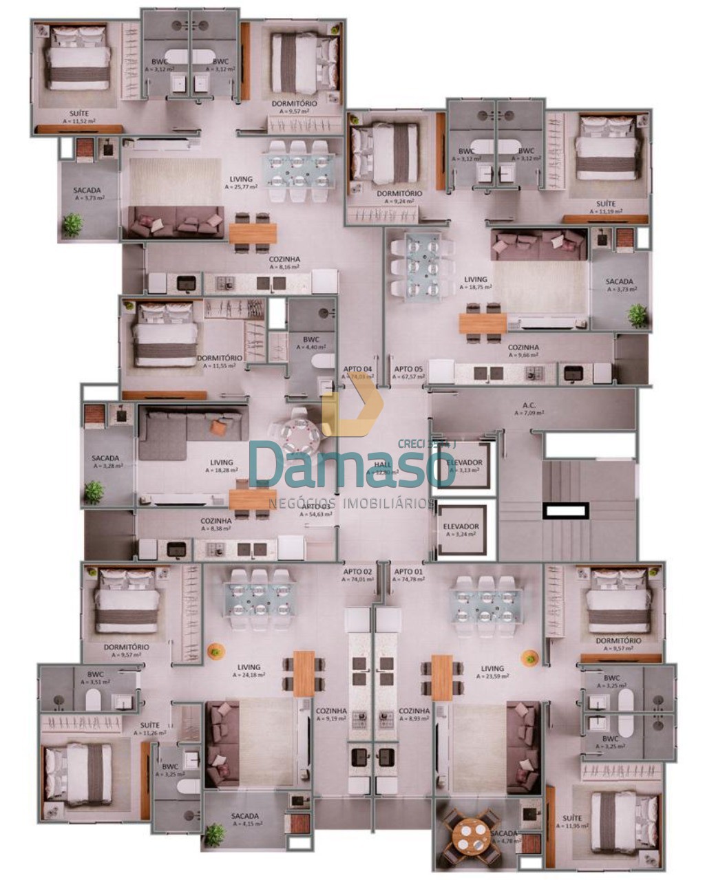 Apartamento à venda com 2 quartos, 67m² - Foto 21