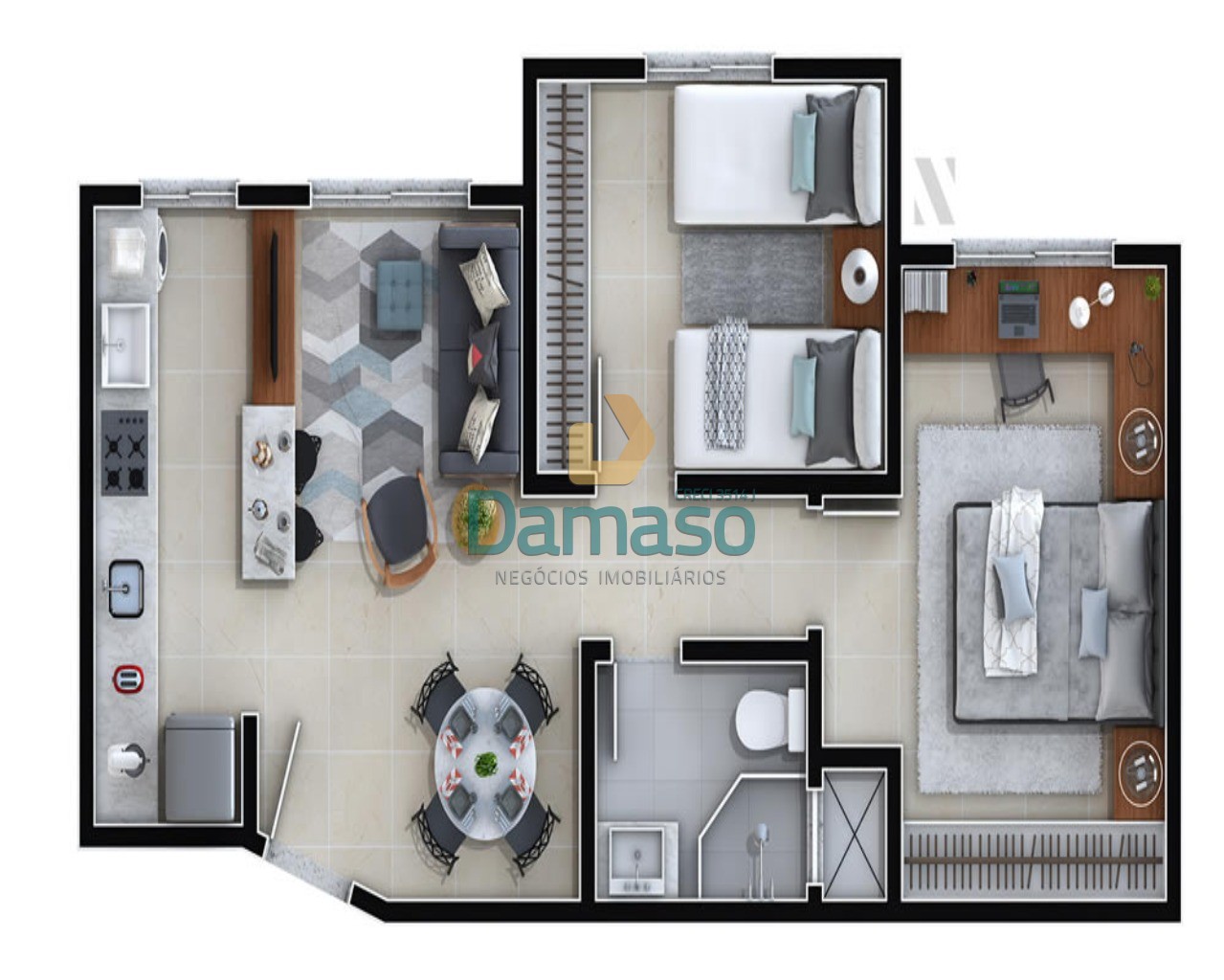 Apartamento à venda com 2 quartos, 49m² - Foto 14