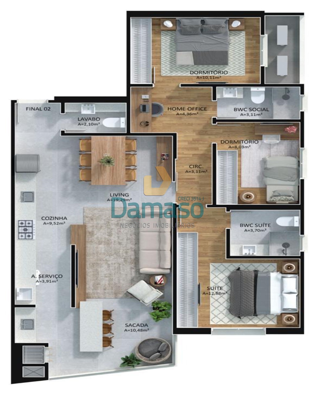 Apartamento à venda com 3 quartos, 104m² - Foto 15