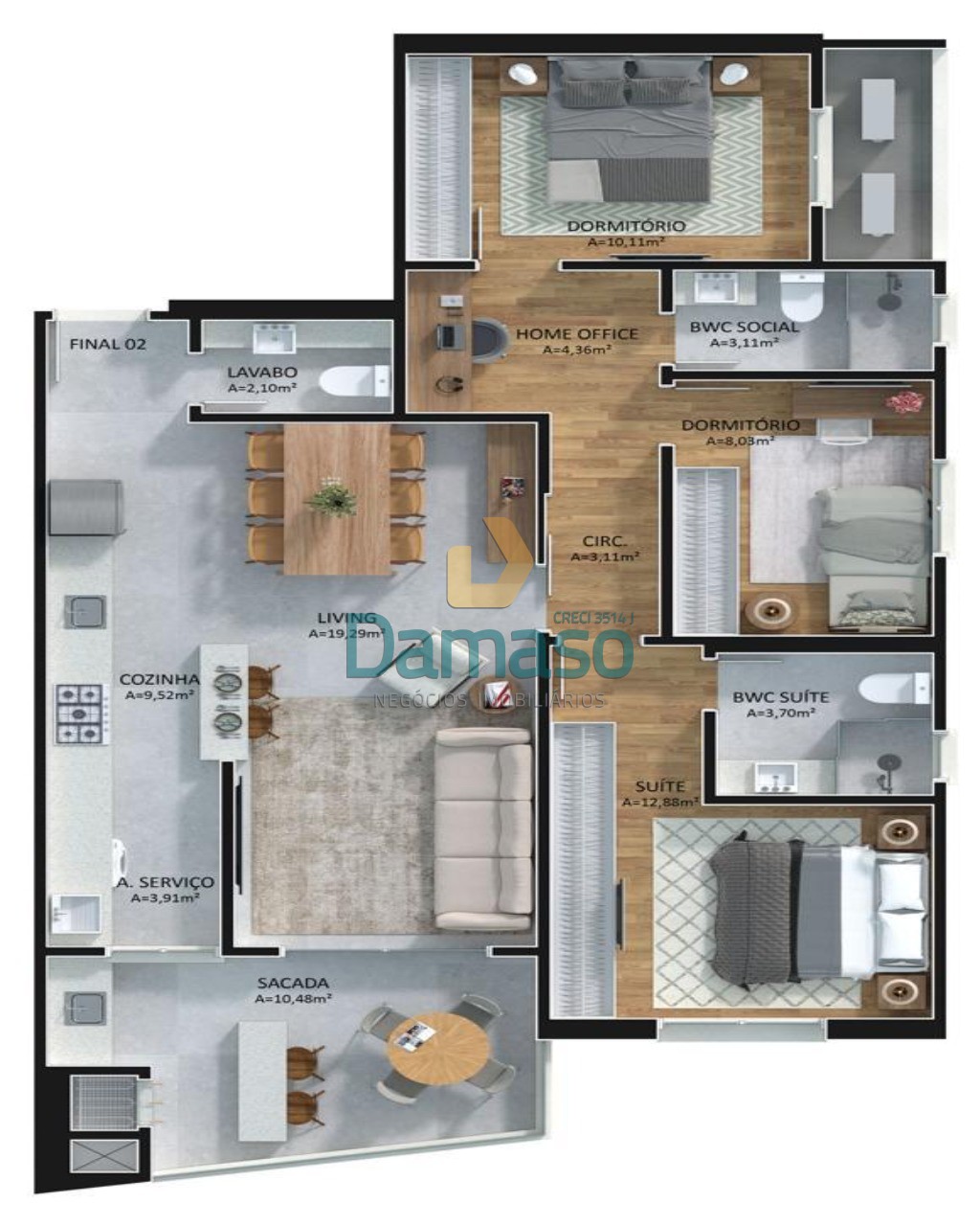 Apartamento à venda com 3 quartos, 104m² - Foto 14