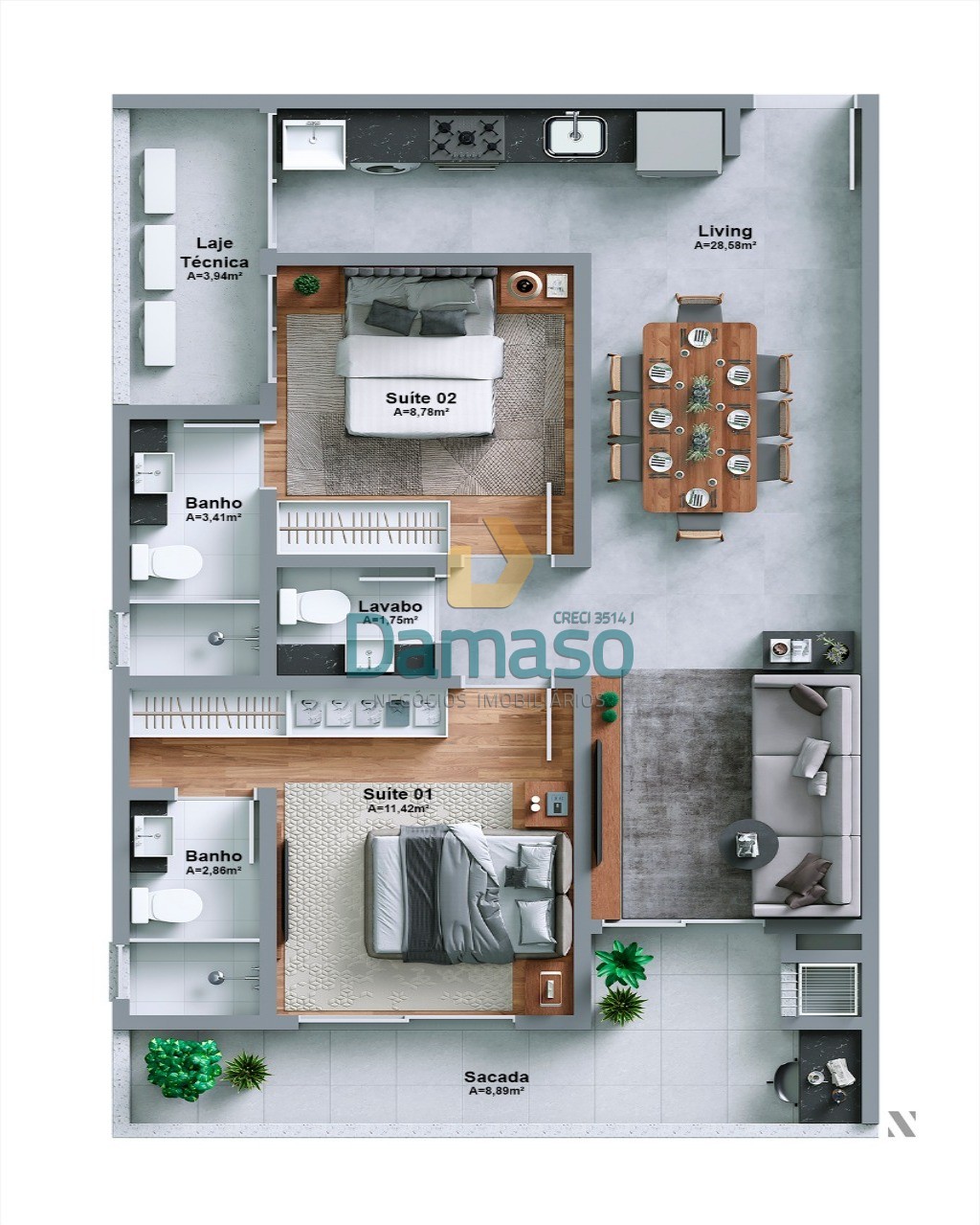 Apartamento à venda com 2 quartos, 80m² - Foto 11