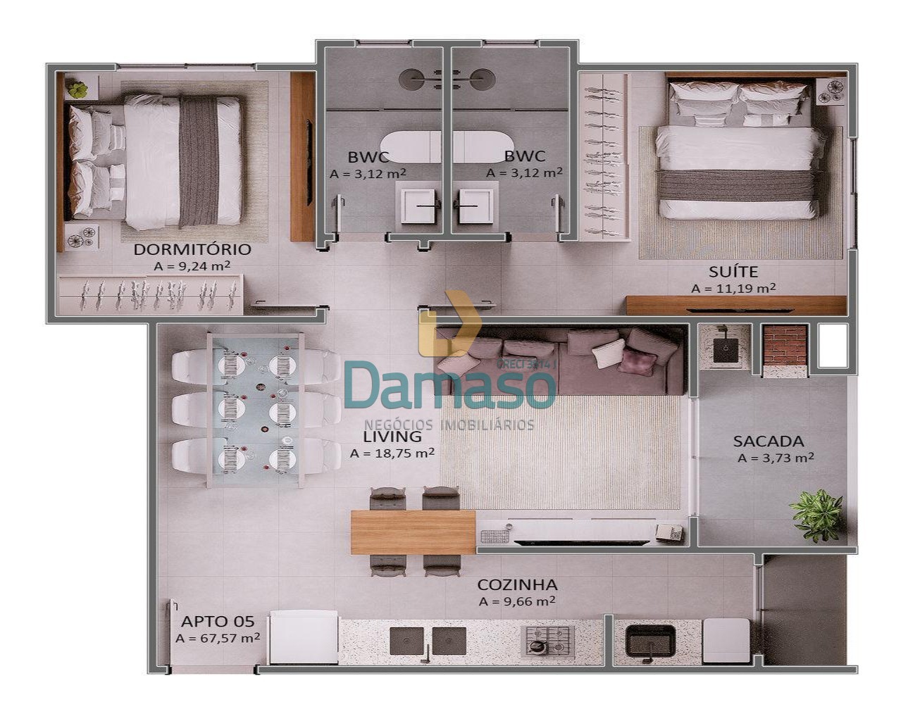 Apartamento à venda com 2 quartos, 67m² - Foto 20