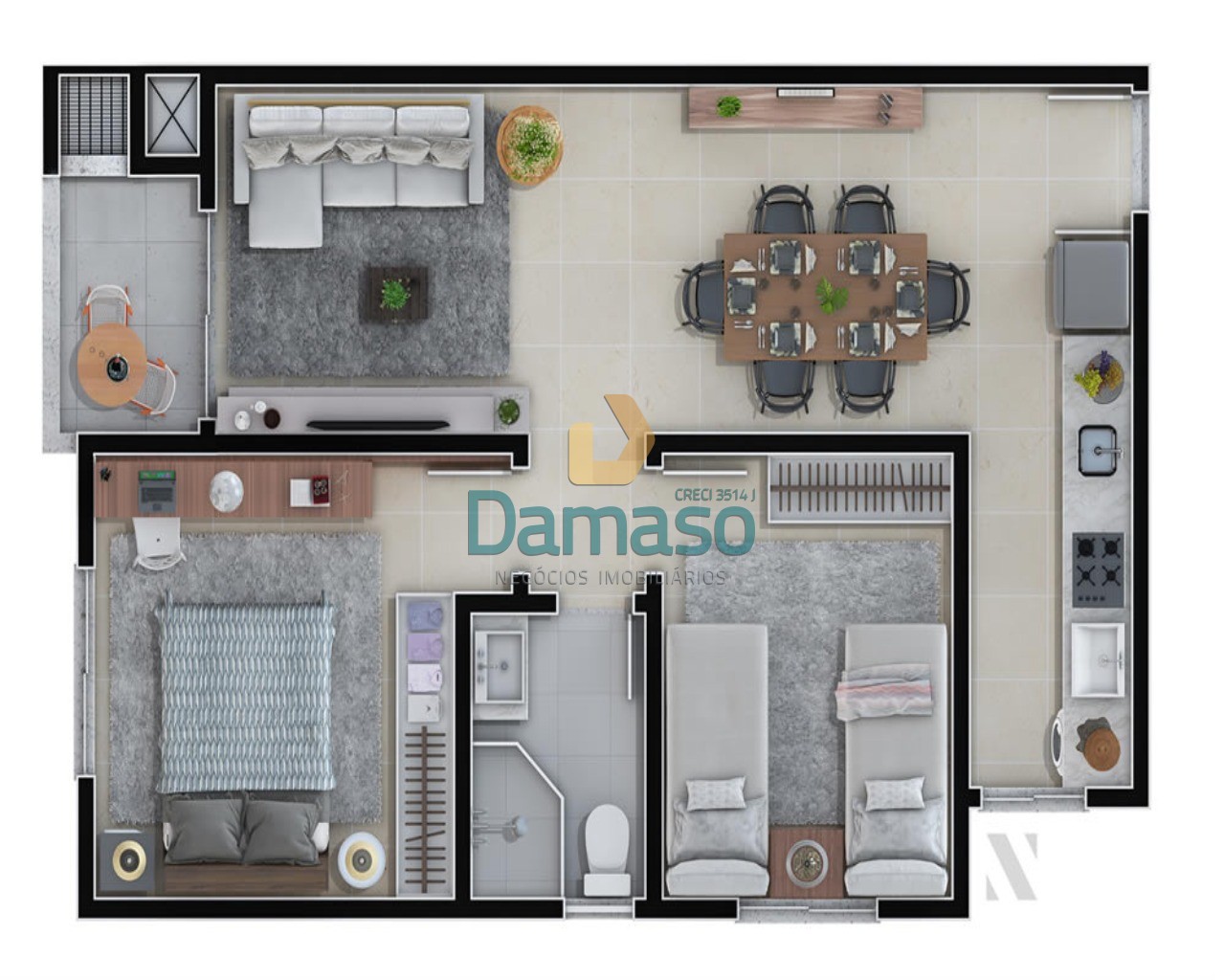 Apartamento à venda com 2 quartos, 49m² - Foto 15