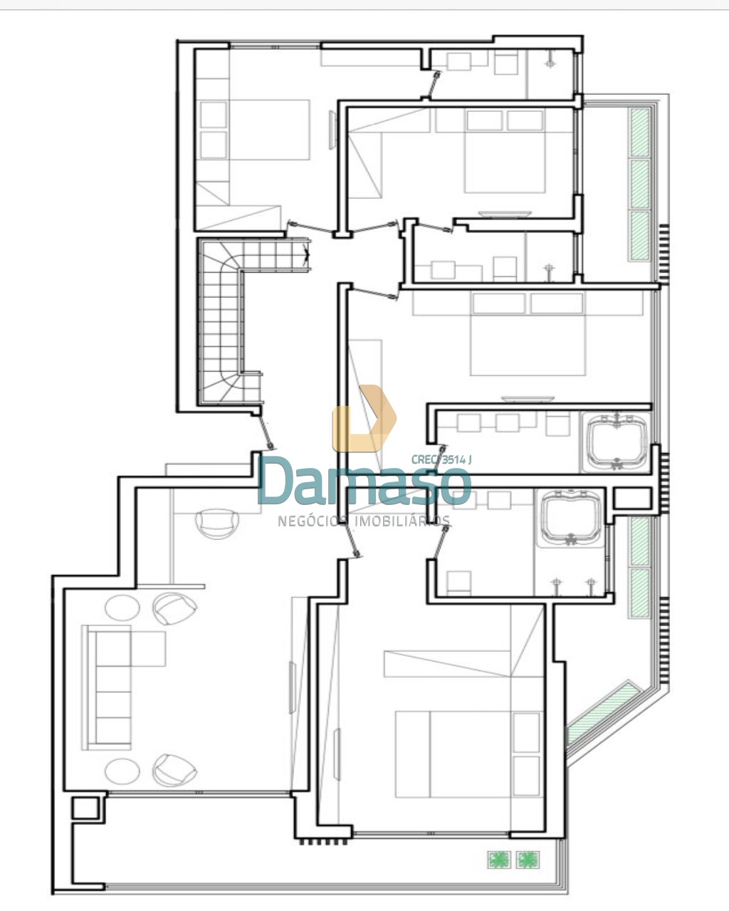 Apartamento à venda com 3 quartos, 162m² - Foto 6