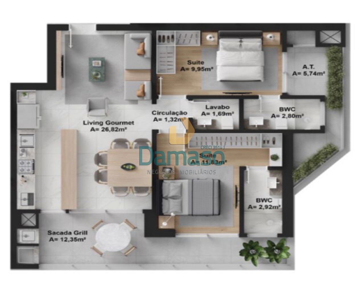 Apartamento à venda com 3 quartos, 162m² - Foto 5